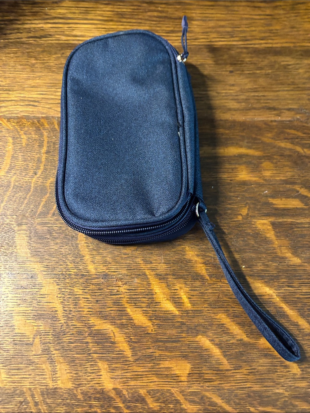 Compact Navy Wristlet Travel Electronics Organizer